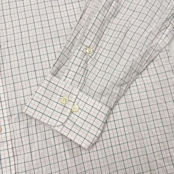 Polo Ralph Lauren Dress Shirt Men’s Size 16 / 33 White Pink Checks Career Office - Picture 4 of 8